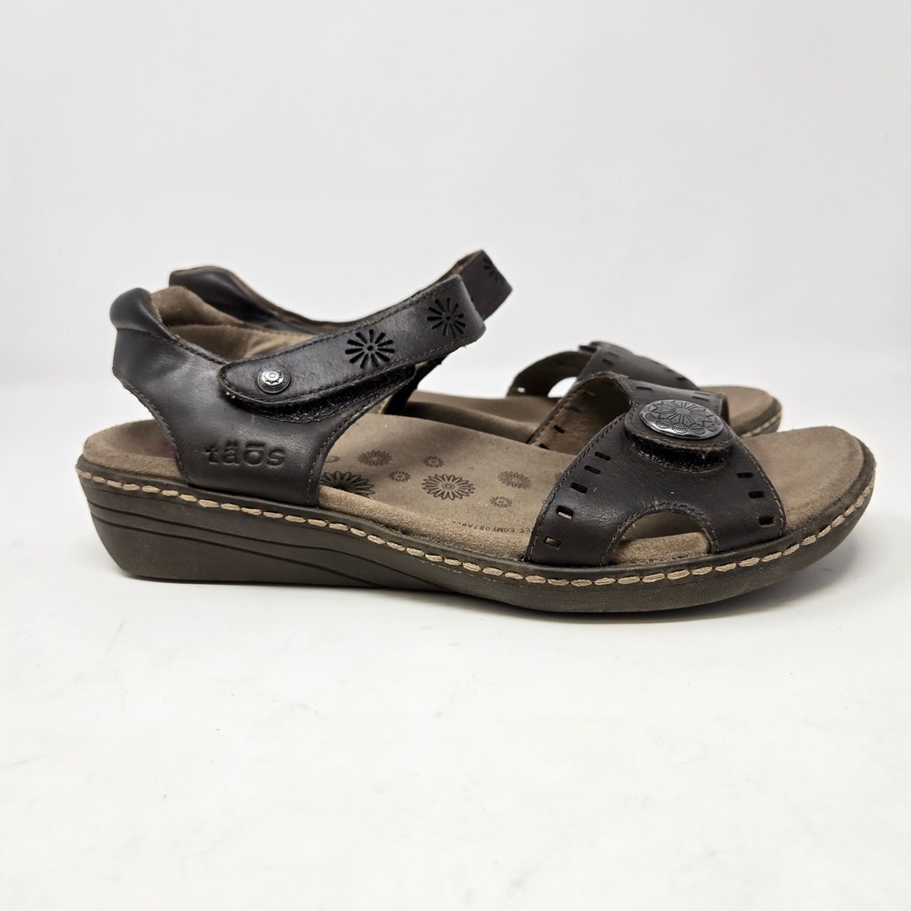 Taos Magic Leather Sandals Comfort Boho Wedge 10 US 41 EUR Brown